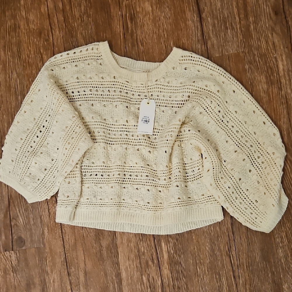 By Together Cream Crochet Women's Sweater